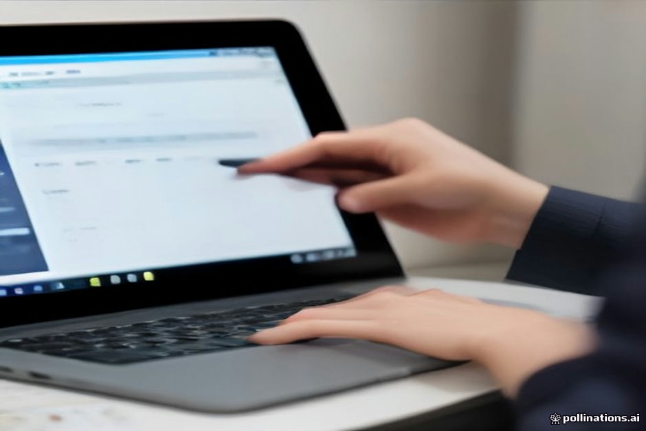 Close-up of a marketer in the UAE planning a content calendar on a laptop with a smartphone showing a social feed beside it